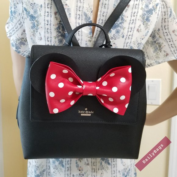 KATE SPADE MINNIE MOUSE DISNEY BLACK BACKPACK RED main image 11
